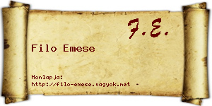 Filo Emese névjegykártya