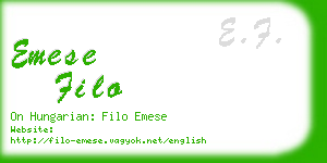 emese filo business card